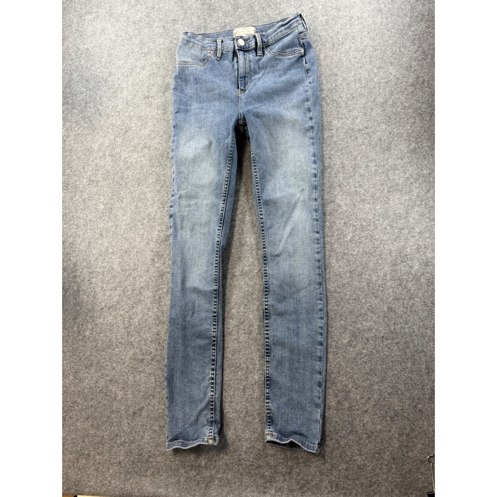 Free People Women Blue Skinny Jeans High Rise Denim Size 28R MWC1A